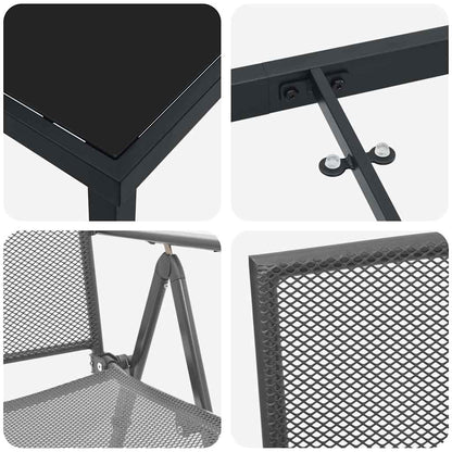 Garten Essgruppe 3 pcs Anthrazit Stahl