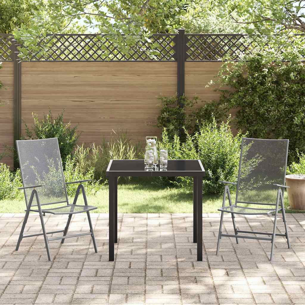 Garten Essgruppe 3 pcs Anthrazit Stahl