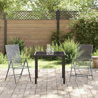 Garten Essgruppe 3 pcs Anthrazit Stahl