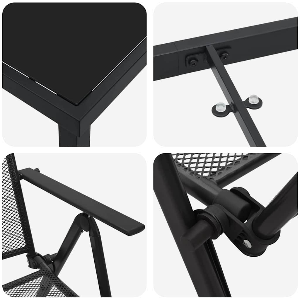 Garten Essgruppe 5 pcs Anthrazit Stahl