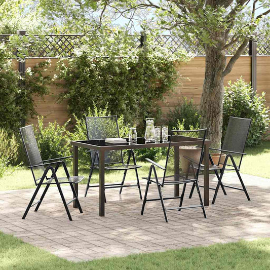 Garten Essgruppe 5 pcs Anthrazit Stahl