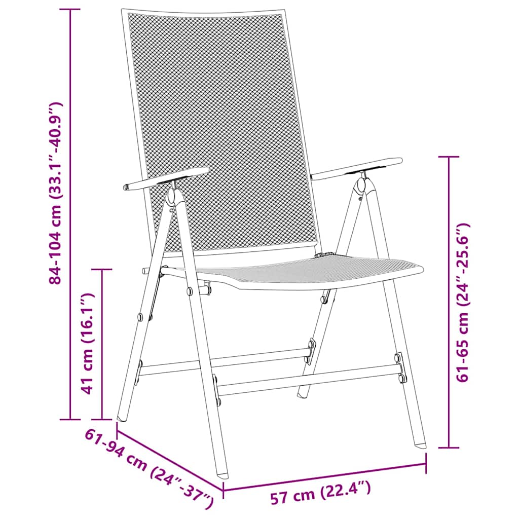 Garten Essgruppe 5 pcs Anthrazit Stahl
