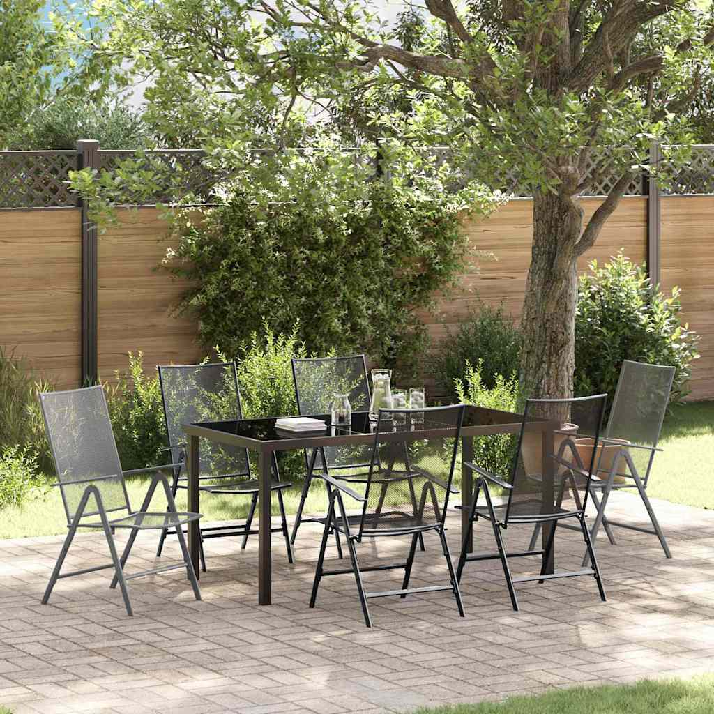 Garten Essgruppe 7 pcs Anthrazit Stahl