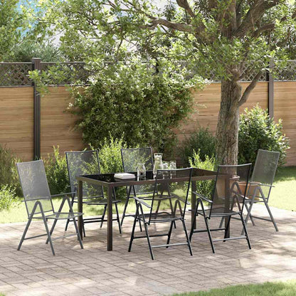 Garten Essgruppe 7 pcs Anthrazit Stahl