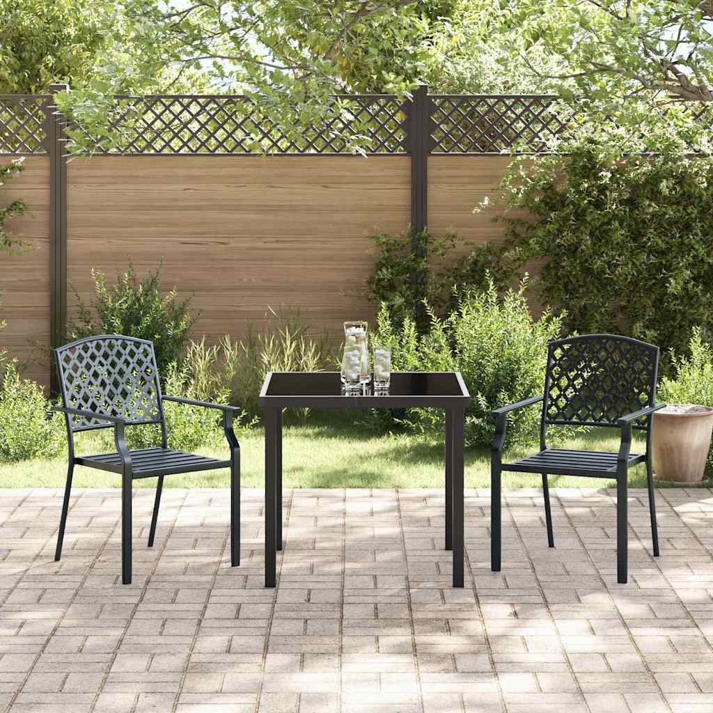 Garten Essgruppe 3 pcs Anthrazit Stahl