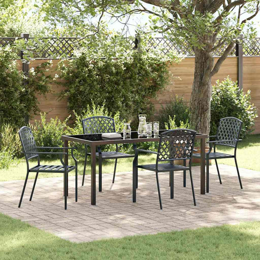 Garten Essgruppe 5 pcs Anthrazit Stahl