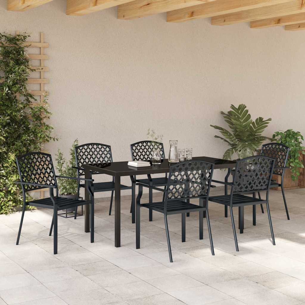 Garten Essgruppe 7 pcs Anthrazit Stahl