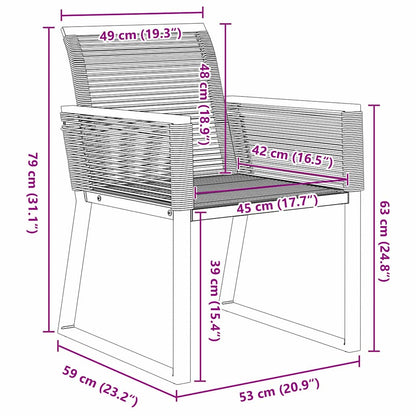 Garten Essgruppe 5 pcs Schwarz Poly Rattan