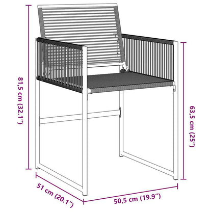 Garten Essgruppe 5 pcs Schwarz Poly Rattan
