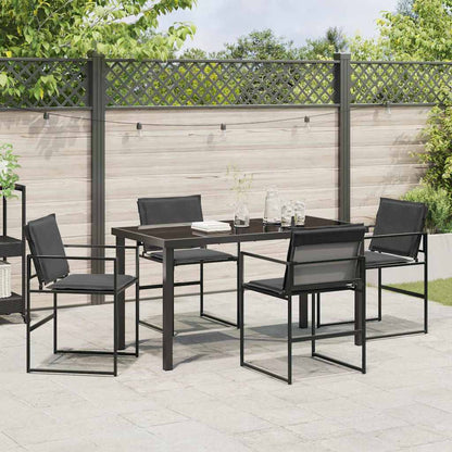 Garten Essgruppe 5 pcs Schwarz 140 x 70 x 73 cm