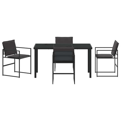 Garten Essgruppe 5 pcs Schwarz 140 x 70 x 73 cm