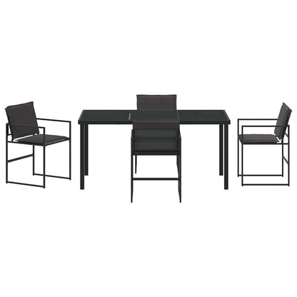 Garten Essgruppe 5 pcs Schwarz 160 x 80 x 73 cm