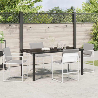 Garten Essgruppe 5 pcs Weiß 160 x 80 x 73 cm
