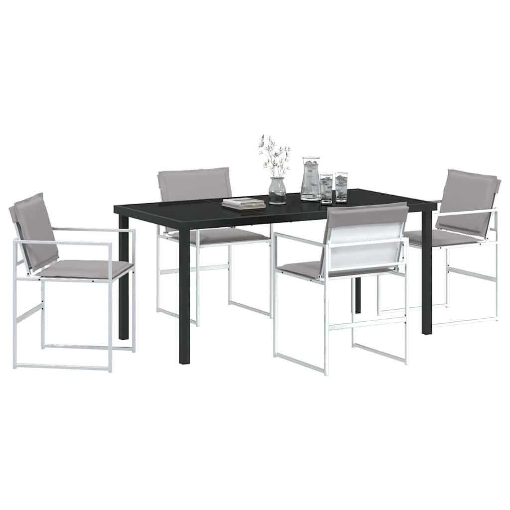 Garten Essgruppe 5 pcs Weiß 160 x 80 x 73 cm