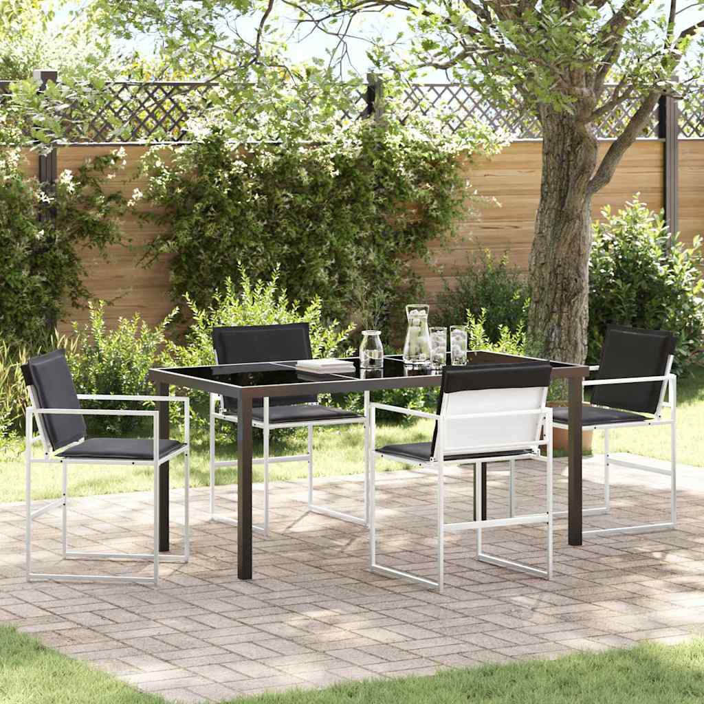 Garten Essgruppe 5 pcs Weiß 160 x 80 x 73 cm