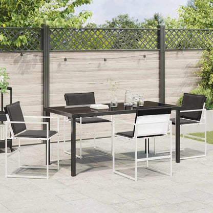 Garten Essgruppe 5 pcs Weiß 160 x 80 x 73 cm