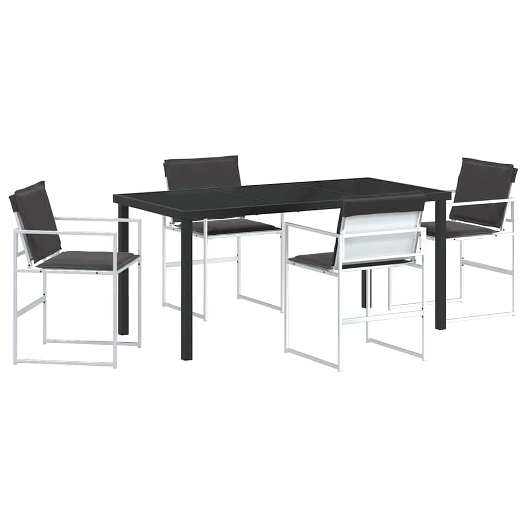 Garten Essgruppe 5 pcs Weiß 160 x 80 x 73 cm