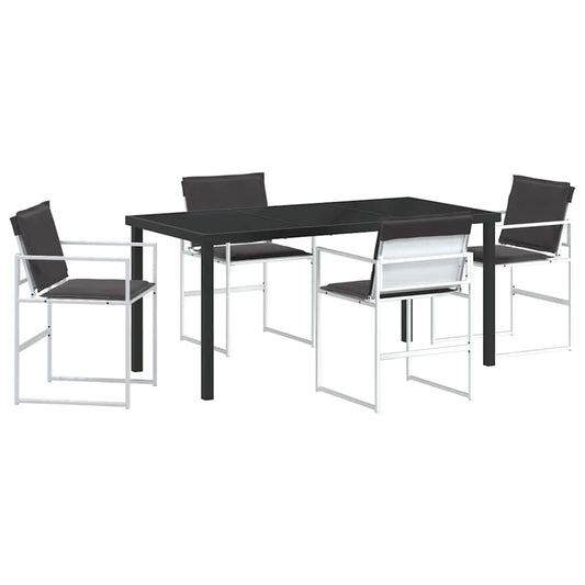 Garten Essgruppe 5 pcs Weiß 160 x 80 x 73 cm