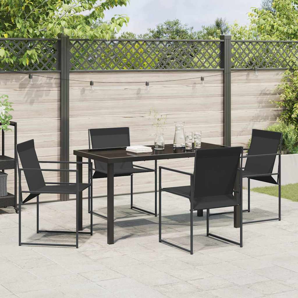 Garten Essgruppe 5 pcs Schwarz
