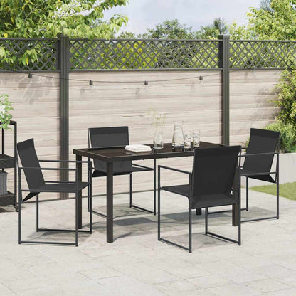 Garten Essgruppe 5 pcs Schwarz