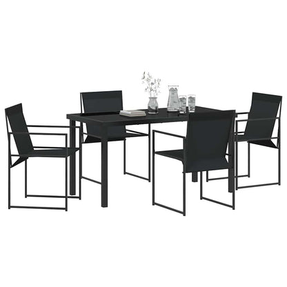 Garten Essgruppe 5 pcs Schwarz