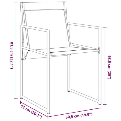 Garten Essgruppe 5 pcs Schwarz