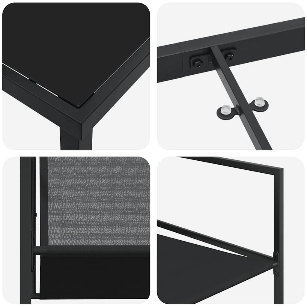 Garten Essgruppe 5 pcs Schwarz