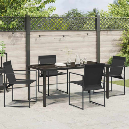 Garten Essgruppe 5 pcs Schwarz