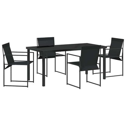 Garten Essgruppe 5 pcs Schwarz