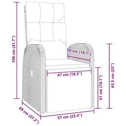 Garten Essgruppe mit Kissen 5 pcs Schwarz Poly-Rattan