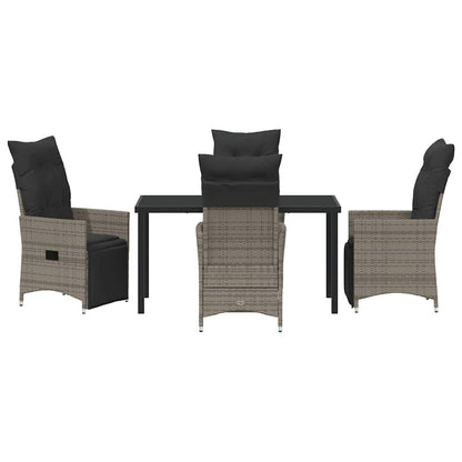 Garten Essgruppe mit Kissen 5 pcs Grau Poly Rattan