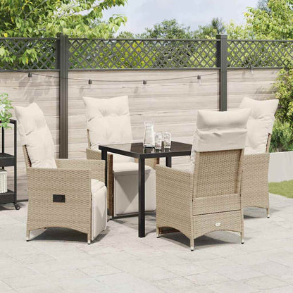 Garten Essgruppe mit Kissen 5 pcs Beige Poly Rattan