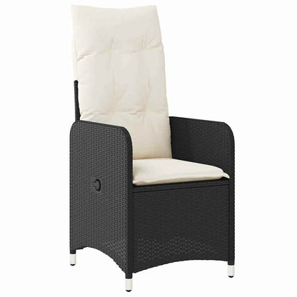 Garten Essgruppe mit Kissen 5 pcs Schwarz Poly Rattan