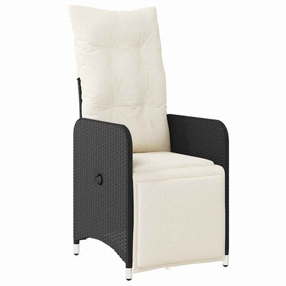 Garten Essgruppe mit Kissen 5 pcs Schwarz Poly Rattan