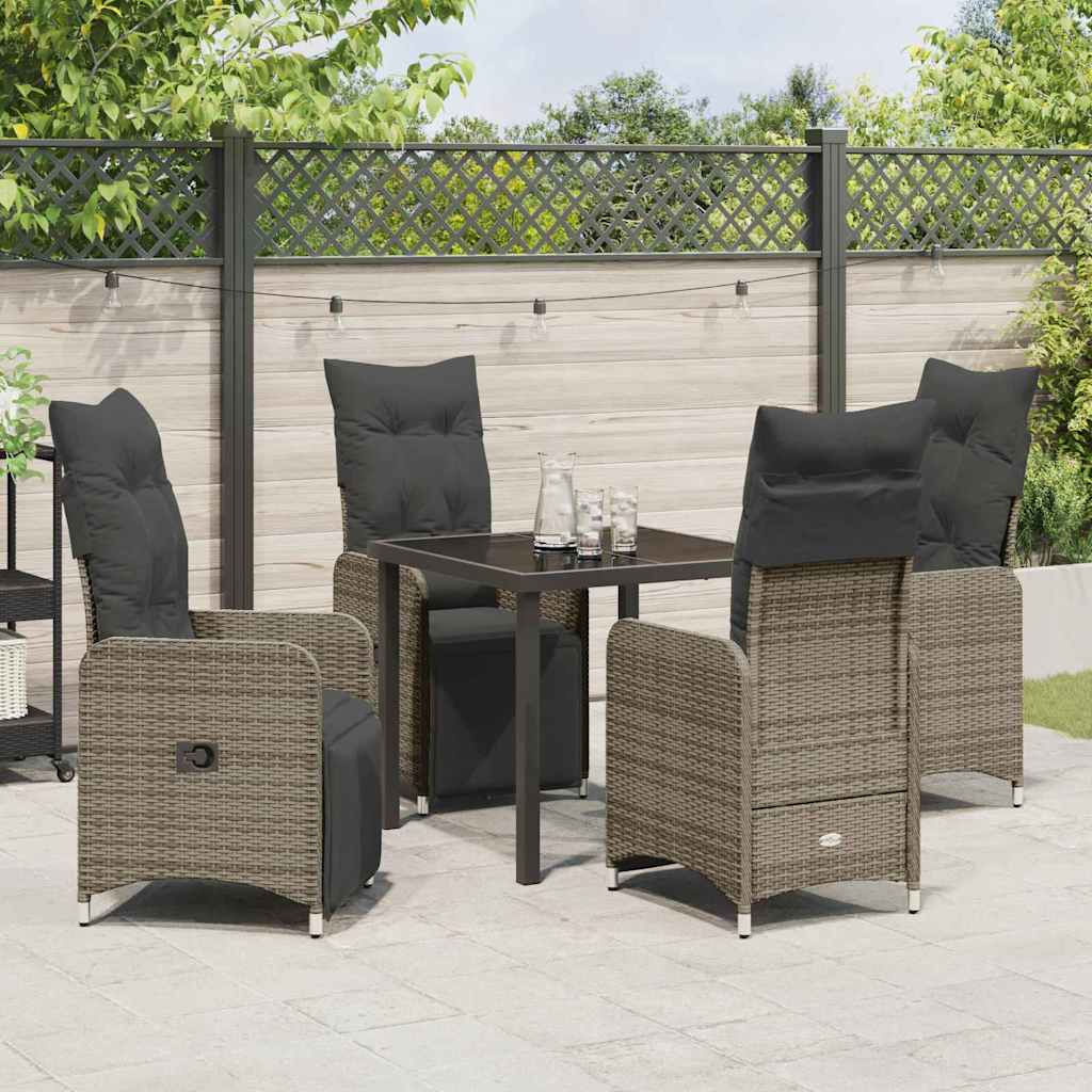 Garten Essgruppe mit Kissen 5 pcs Beige Poly Rattan