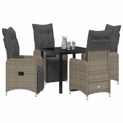Garten Essgruppe mit Kissen 5 pcs Beige Poly Rattan