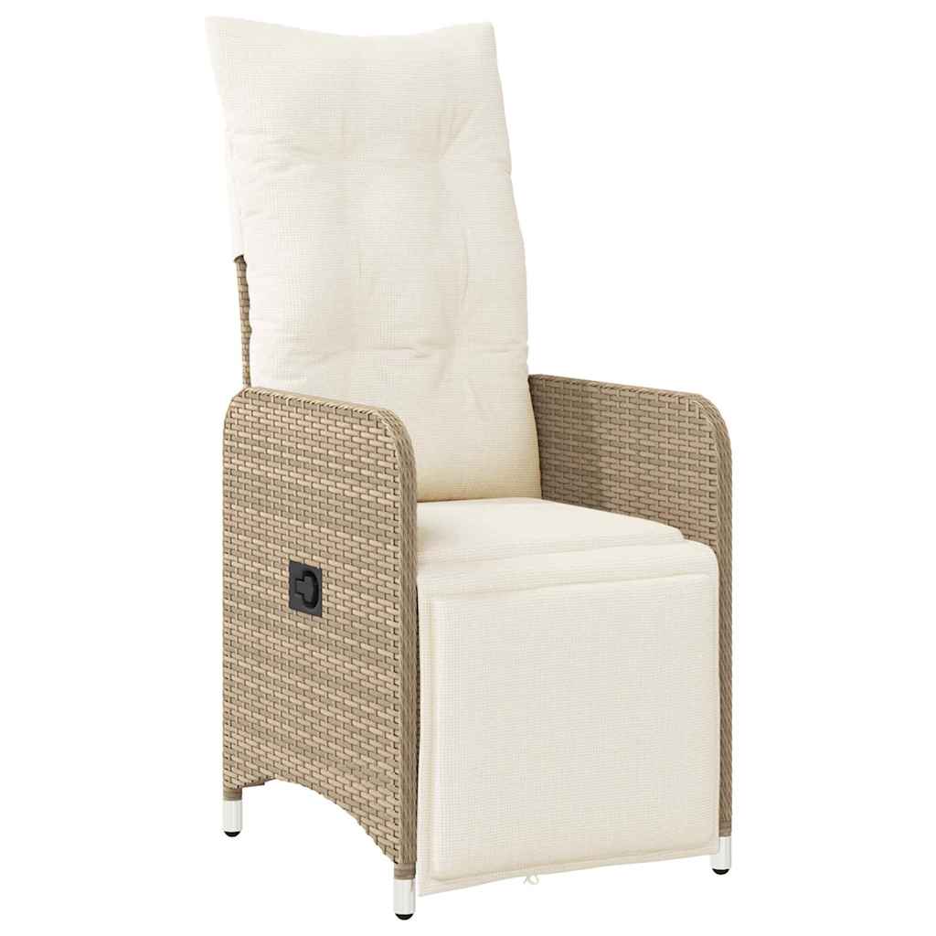 Garten Essgruppe mit Kissen 5 pcs Beige Poly Rattan