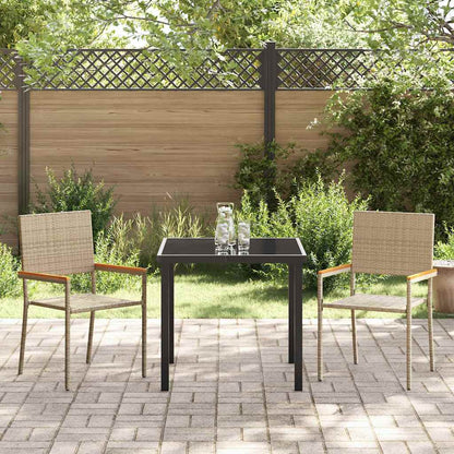 Garten Essgruppe 3 pcs Beige Poly Rattan