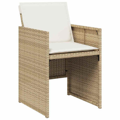 Garten Essgruppe mit Kissen 5 pcs Beige Poly Rattan