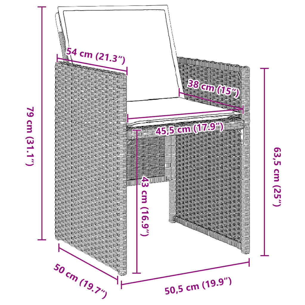 Garten Essgruppe mit Kissen 5 pcs Hellgrau Poly Rattan