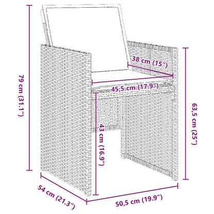 Garten Essgruppe mit Kissen 5 pcs Beige Poly Rattan