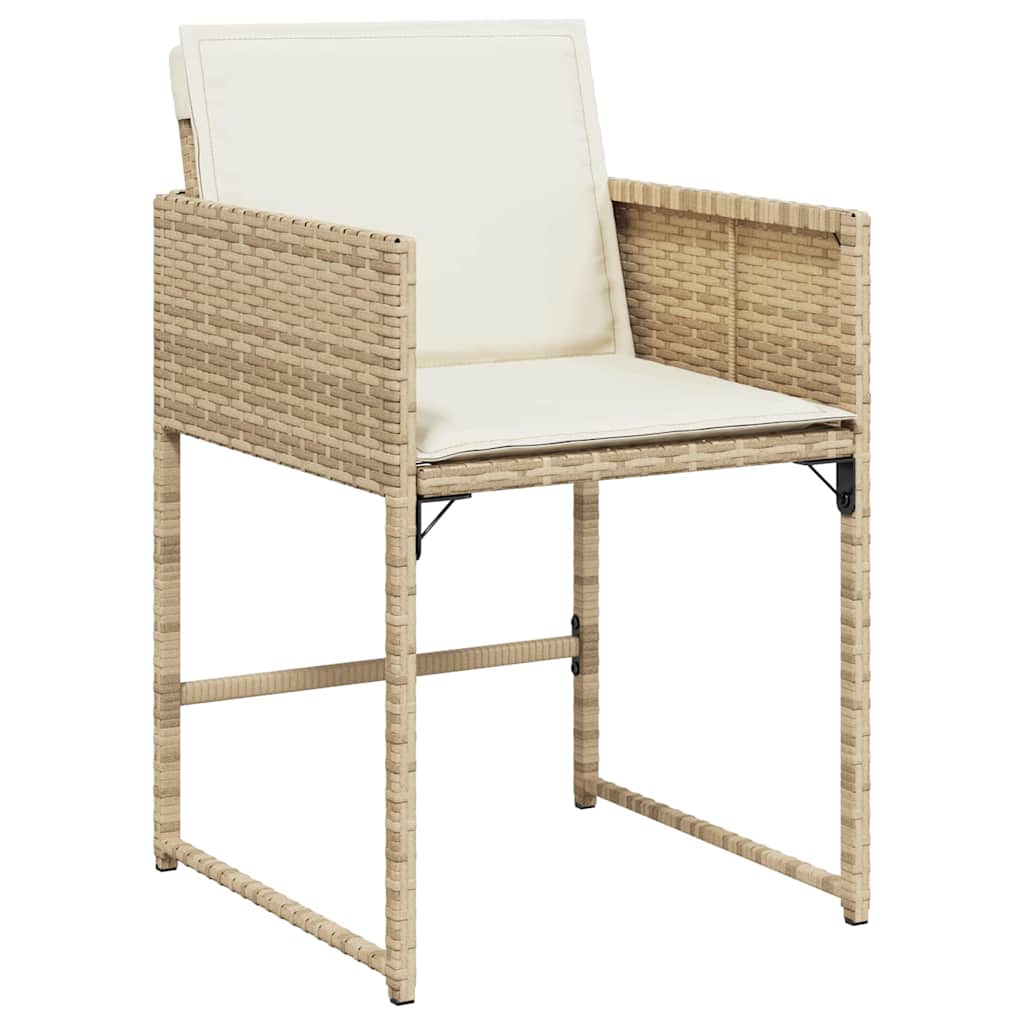 Garten Essgruppe mit Kissen 5 pcs Beige Poly Rattan