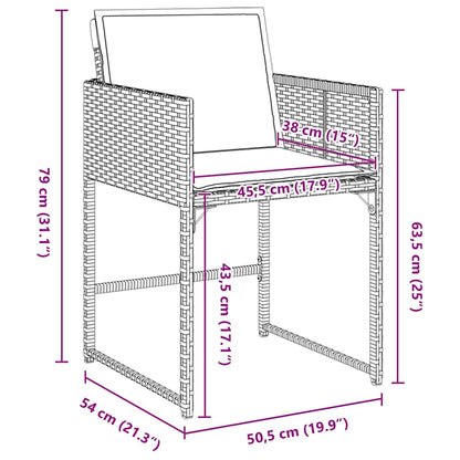 Garten Essgruppe mit Kissen 5 pcs Beige Poly Rattan