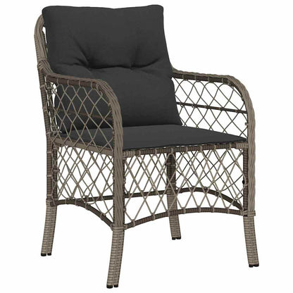 Garten Essgruppe mit Kissen 5 pcs Grau Poly Rattan