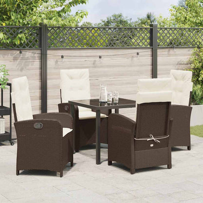 Garten Essgruppe 5 pcs Braun Poly-Rattan