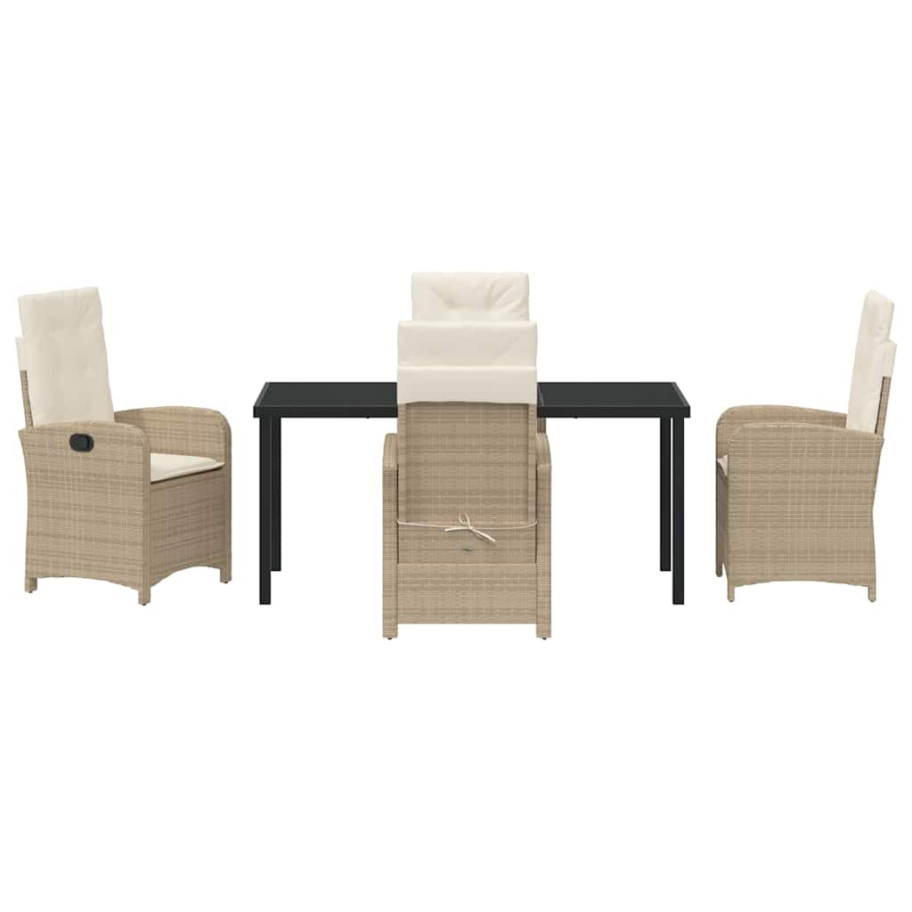 Garten Essgruppe 5 pcs Beige Poly-Rattan
