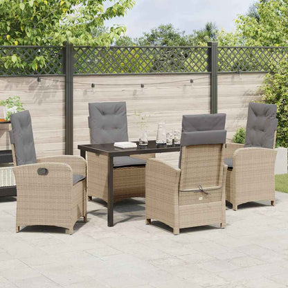 Garten Essgruppe 5 pcs Beige Poly-Rattan