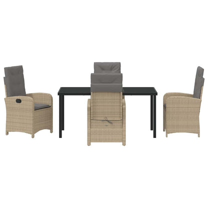 Garten Essgruppe 5 pcs Beige Poly-Rattan
