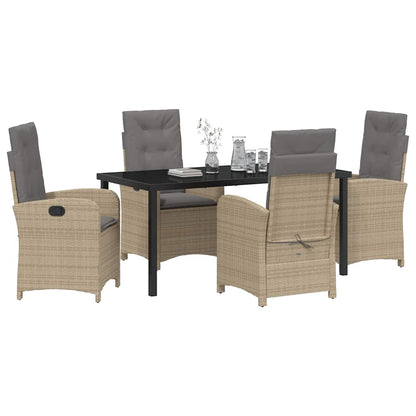 Garten Essgruppe 5 pcs Beige Poly-Rattan