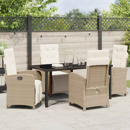 Garten Essgruppe 5 pcs Beige Poly-Rattan
